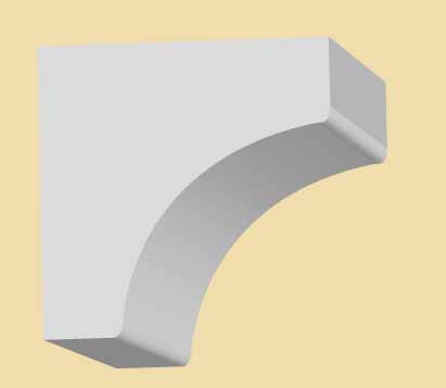 Poly-Ash Cove Moulding 8479, 7/8" x 7/8"