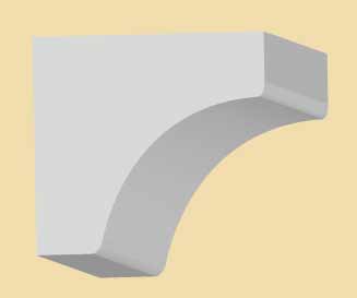 Poly-Ash Cove Moulding 8480, 11/16" x 11/16"