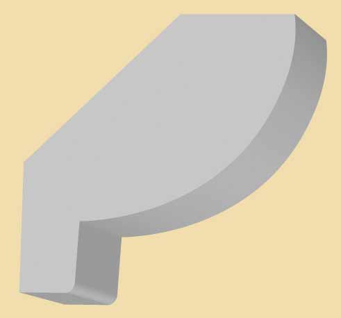 Poly-Ash Crown Moulding 3192, 11/16" x 1-7/8"