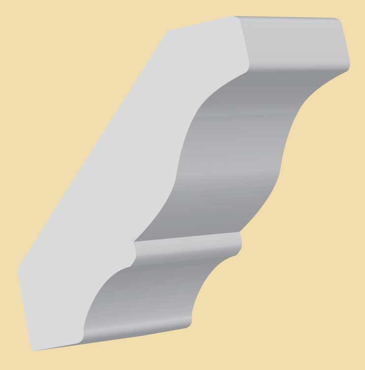 Poly-Ash Crown Moulding 3207, 11/16" x 2-11/16"