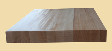 Beech Hand Scraped Butcher Block Style Stair Tread