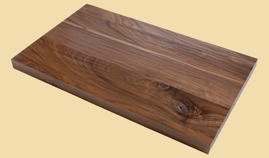 Character Walnut Hand Scraped Plank Countertop - Prefinished