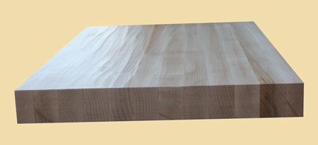 Maple Hand Scraped Butcher Block Style Stair Tread - Prefinished