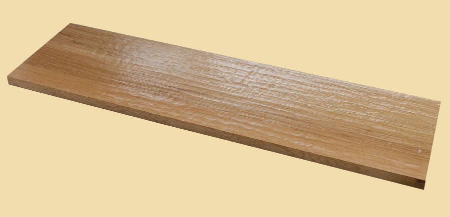 Quartersawn White Oak Hand Scraped Plank Countertop - Prefinished