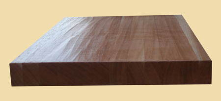 Spanish Cedar Hand Scraped Butcher Block Style Stair Tread