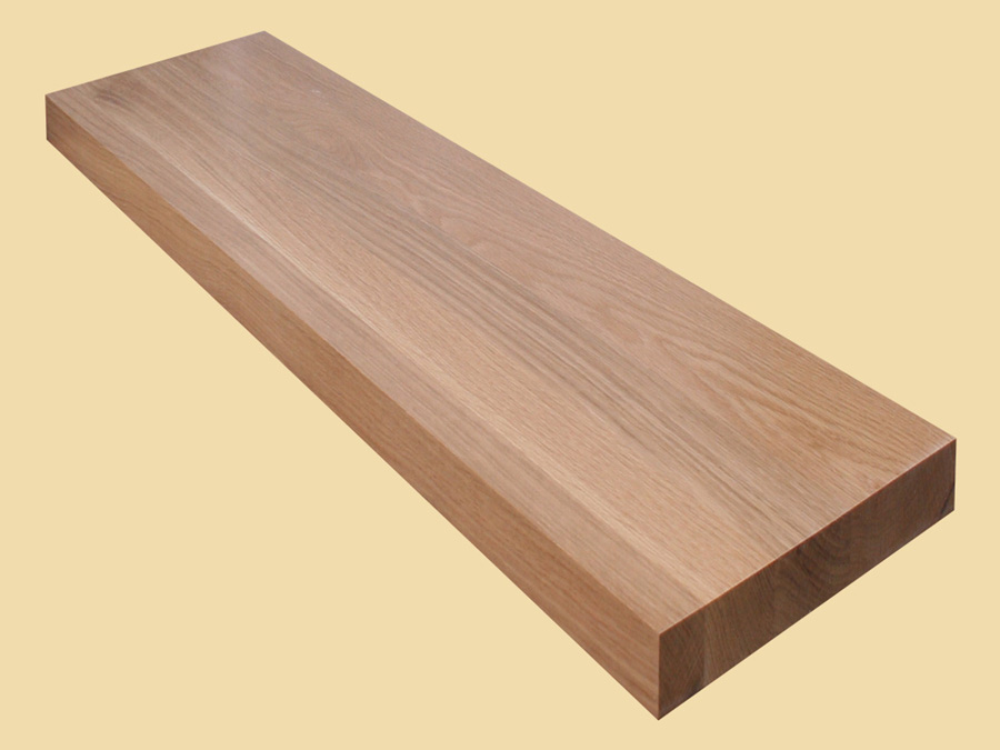 White Oak Extra Thick Stair Tread - Prefinished