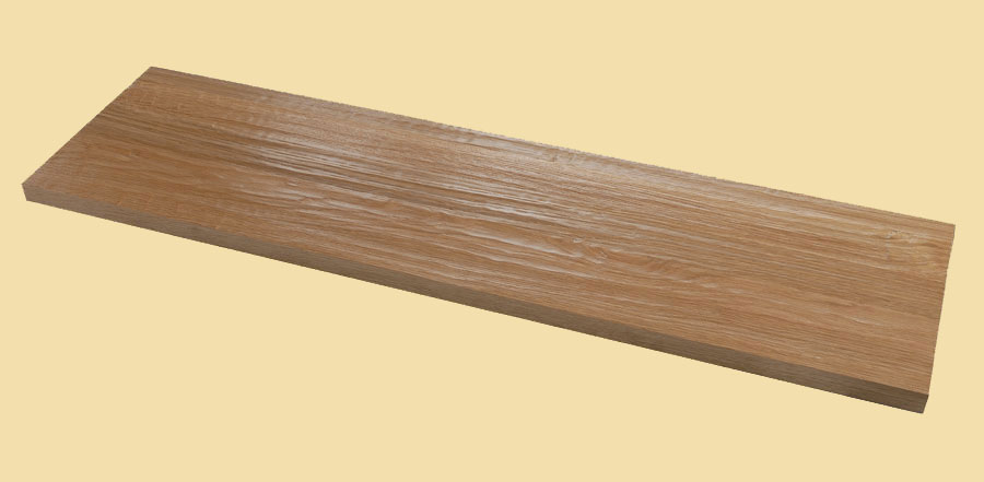 White Oak Hand Scraped Plank Countertop