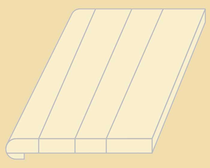 Beech Hand Scraped Replacement Stair Tread - Prefinished